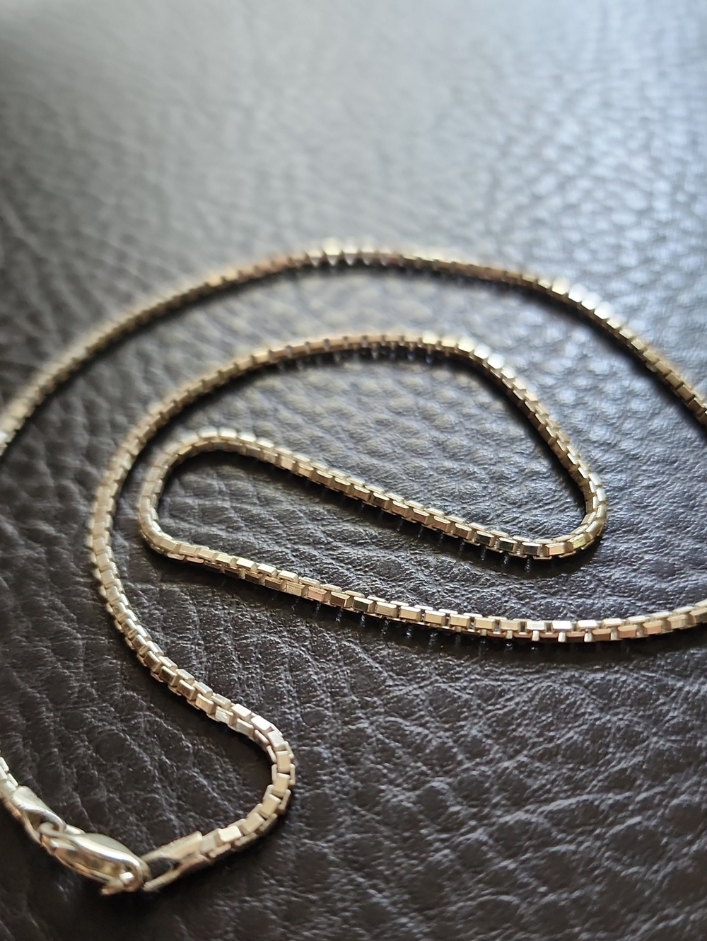 Classic Sterling Silver Box Chain Necklace